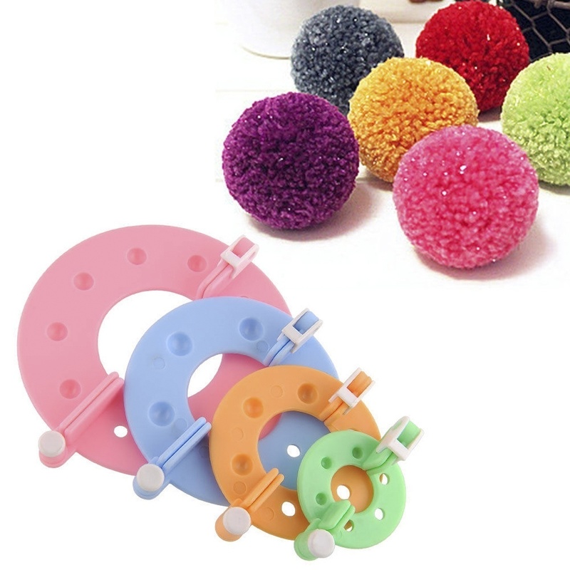 Pom Pom Maker Tool - 8 buah 4 ukuran bulu bola