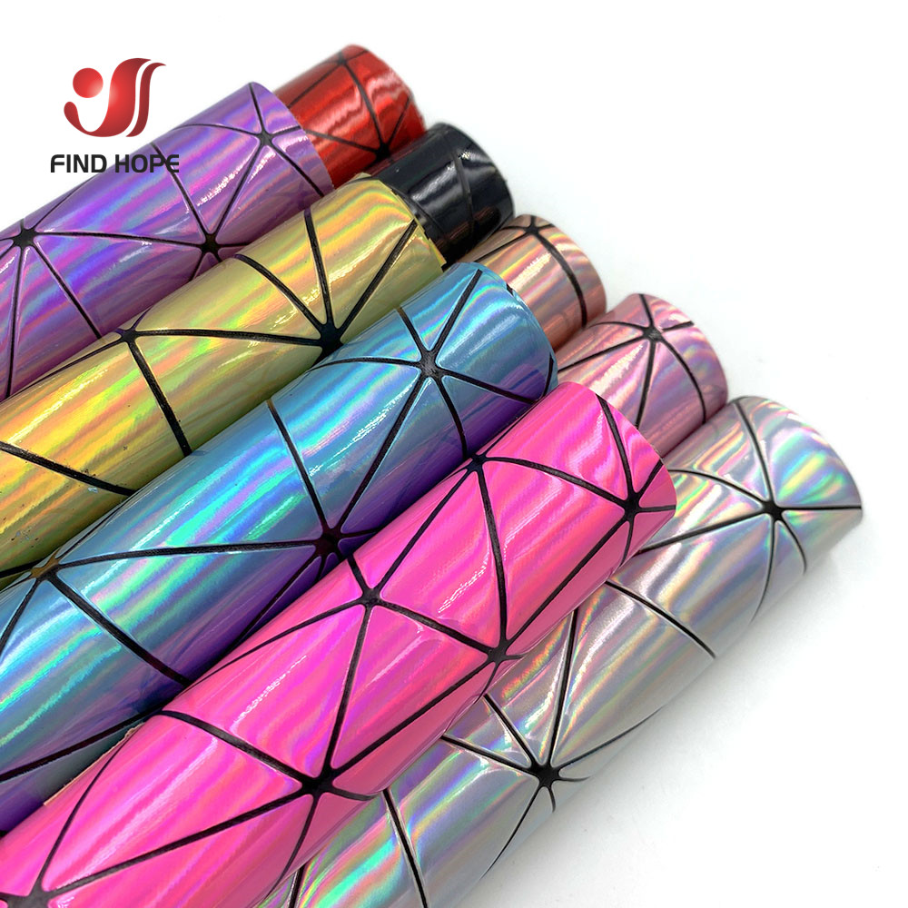 Glitter Vinyl Roll - 19in x 47in Laser geometris abstrak
