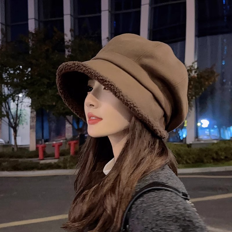 Embellish Knit - Topi Baret Wanita Berwarna-warni dengan Trim
