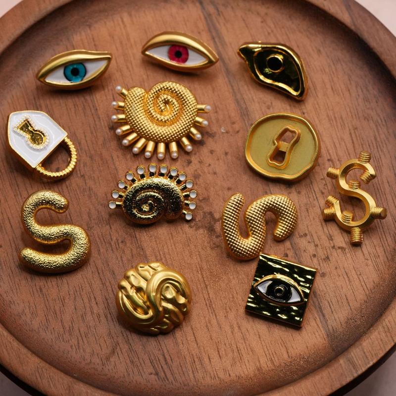 Kancing Logam Vintage Berbentu - Craft Embellishments ulasan dan harga
