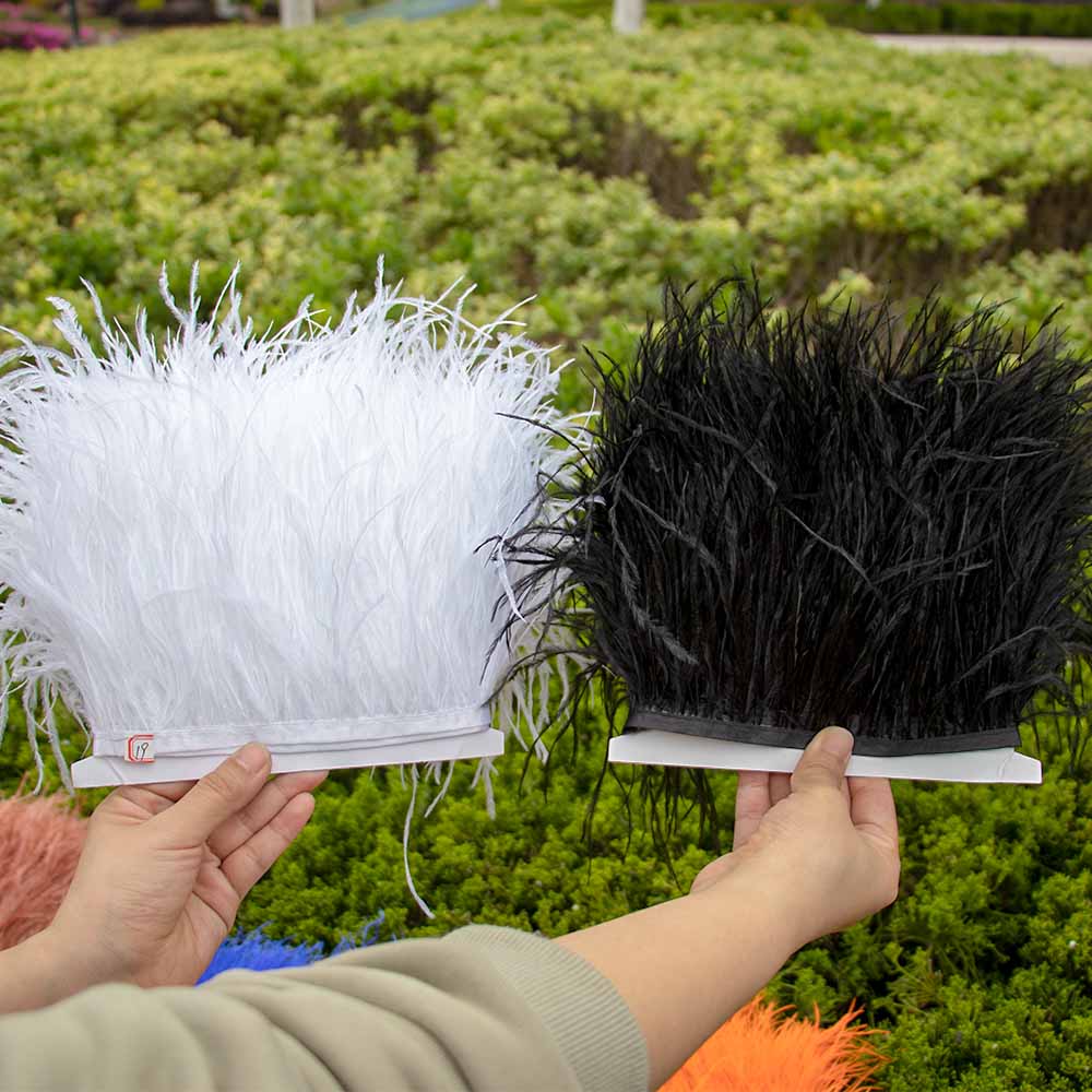 Bulu Burung Unta 10-15cm dihia - Fringe Ribbon Sewing ulasan dan harga
