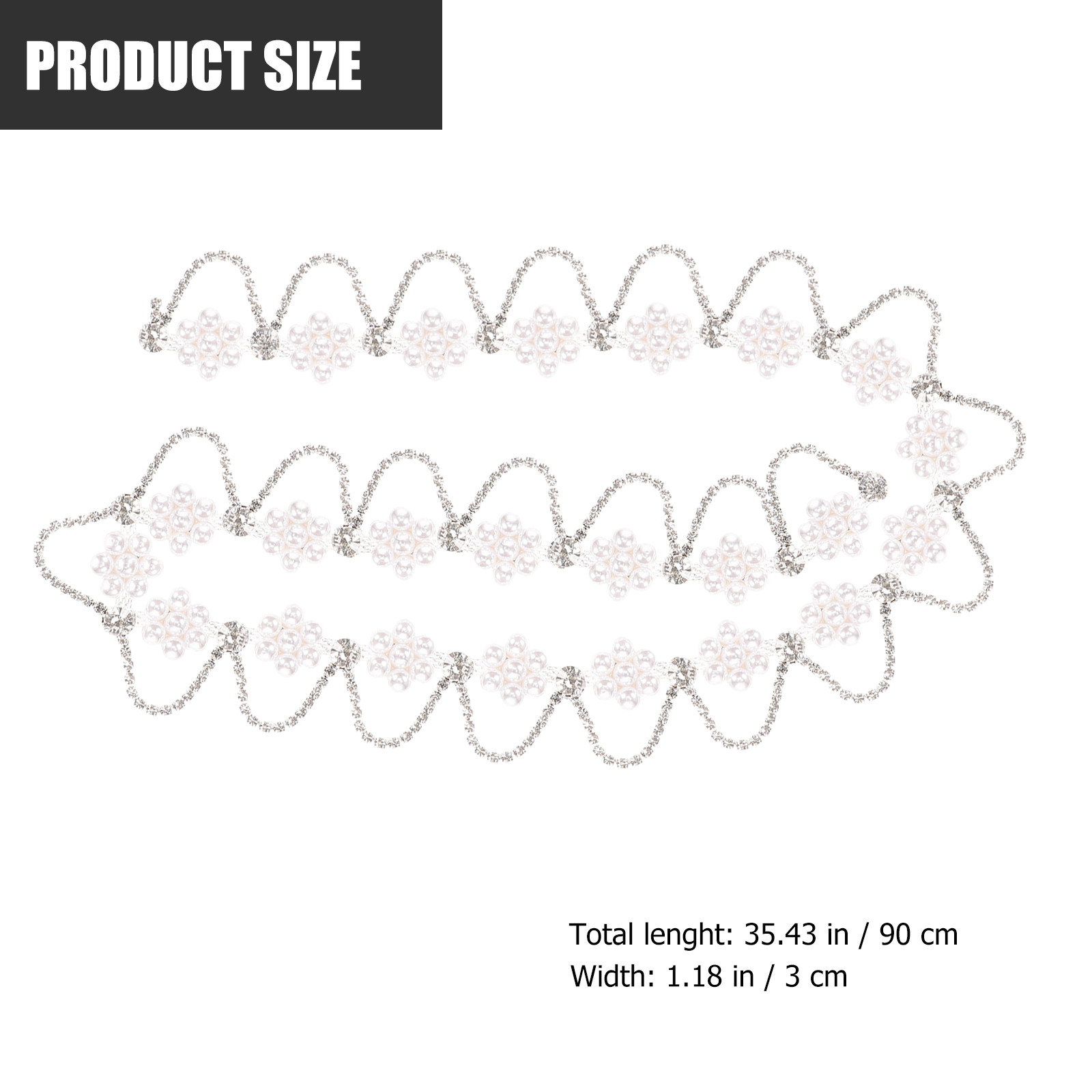 Rantai Mutiara Rhinestone Prem - Craft Embellishments ulasan dan harga