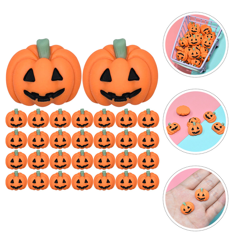 50Pcs Gantungan Labu Resin Min - Craft Embellishments ulasan dan harga